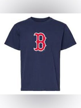 Baseball Red Sox Navy Short Sleeve Tee Cotton XL